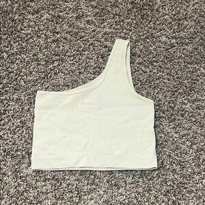 JoyLab One-Shoulder White Crop Top